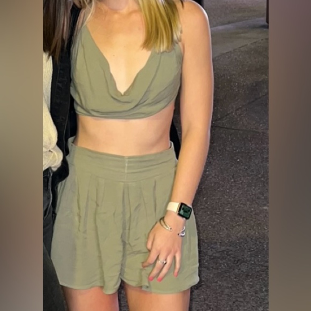 MABLE Olive Top and Shorts Set